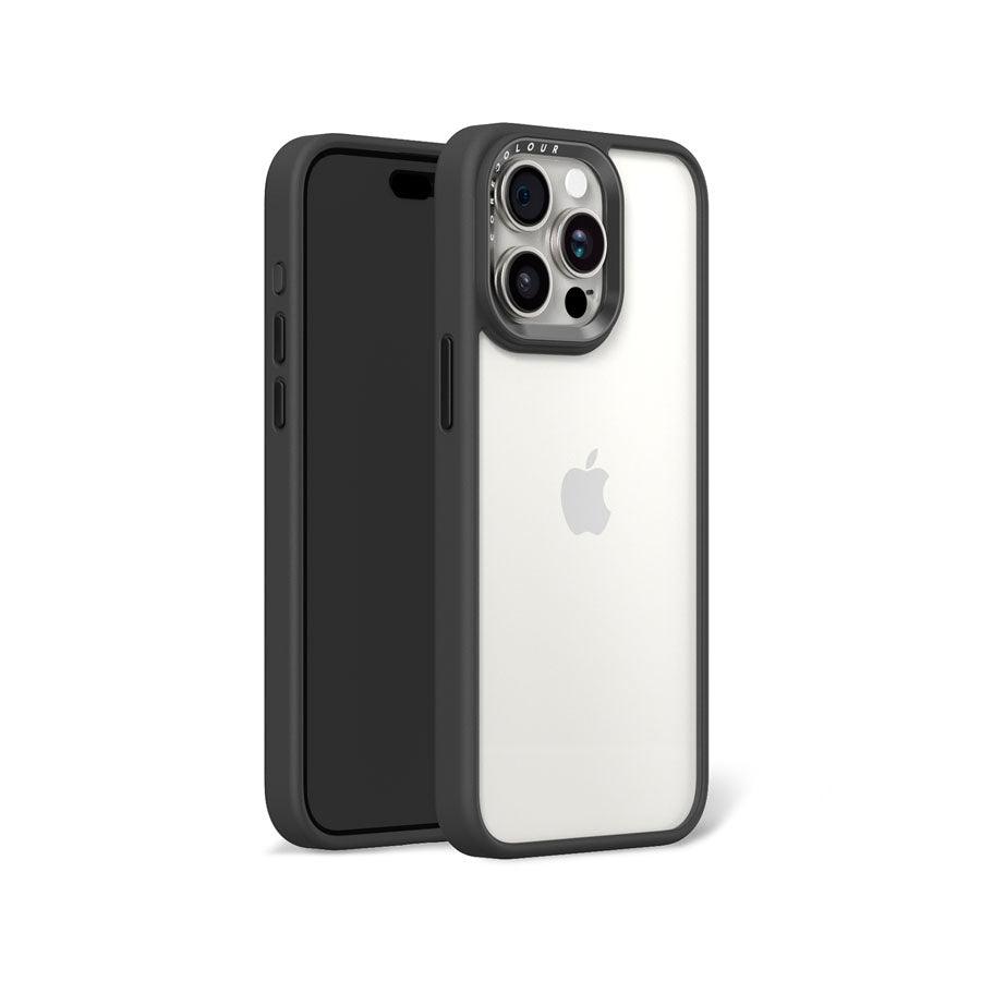 iPhone 15 Pro Max Jet Black Clear Phone Case - CORECOLOUR