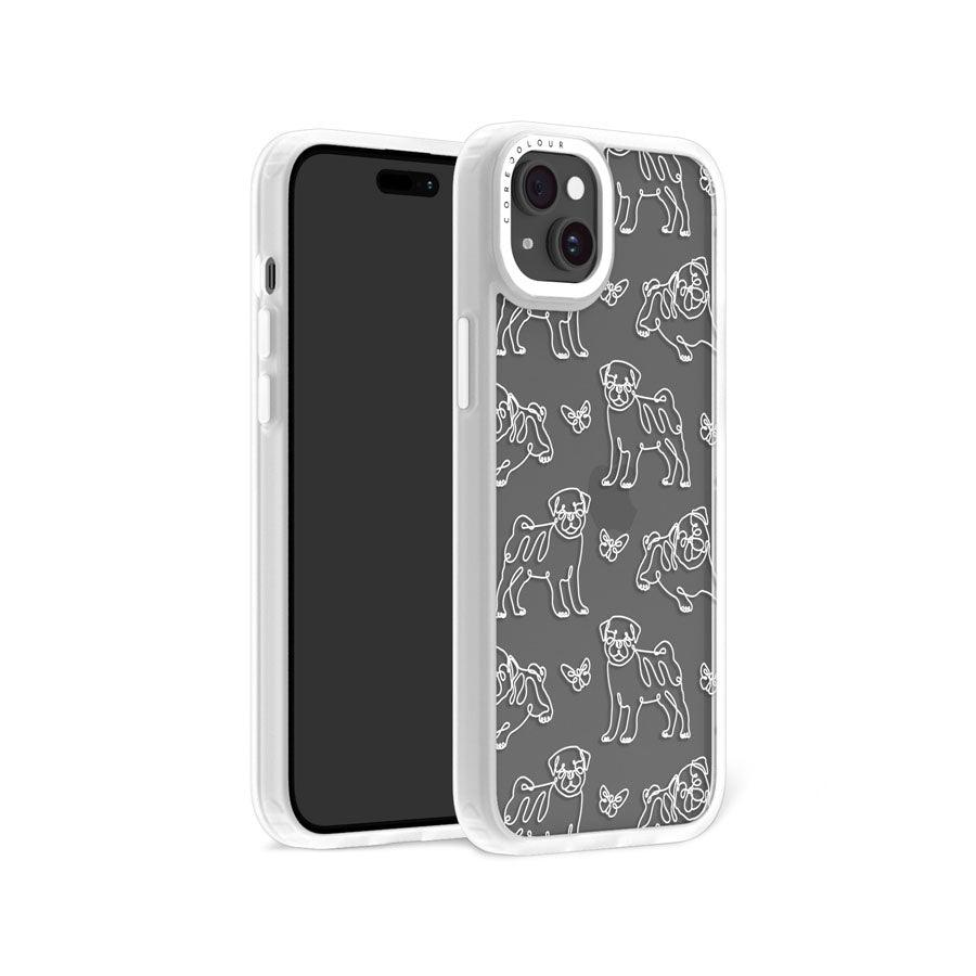 iPhone 15 Pro Max Pug Minimal Line Phone Case - CORECOLOUR
