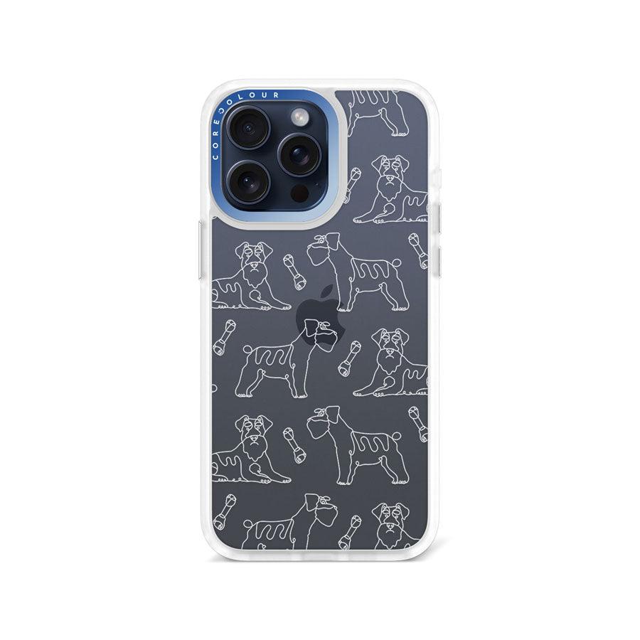 iPhone 15 Pro Max Schnauzer Minimal Line Phone Case - CORECOLOUR