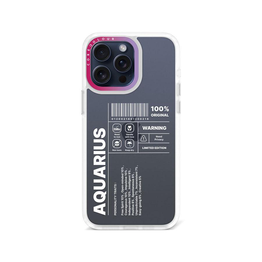 iPhone 15 Pro Max Warning Aquarius Phone Case - CORECOLOUR