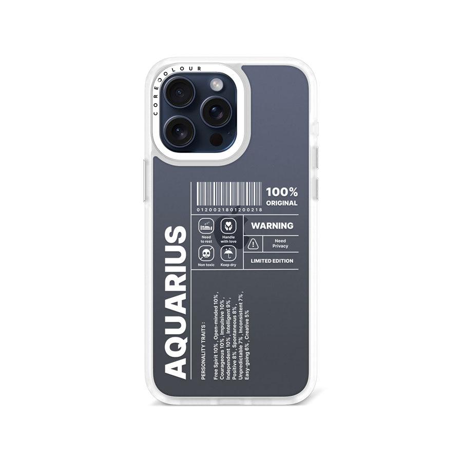 iPhone 15 Pro Max Warning Aquarius Phone Case - CORECOLOUR