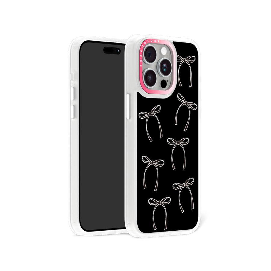 iPhone 15 Pro Max White Ribbon Minimal Line Phone Case - CORECOLOUR
