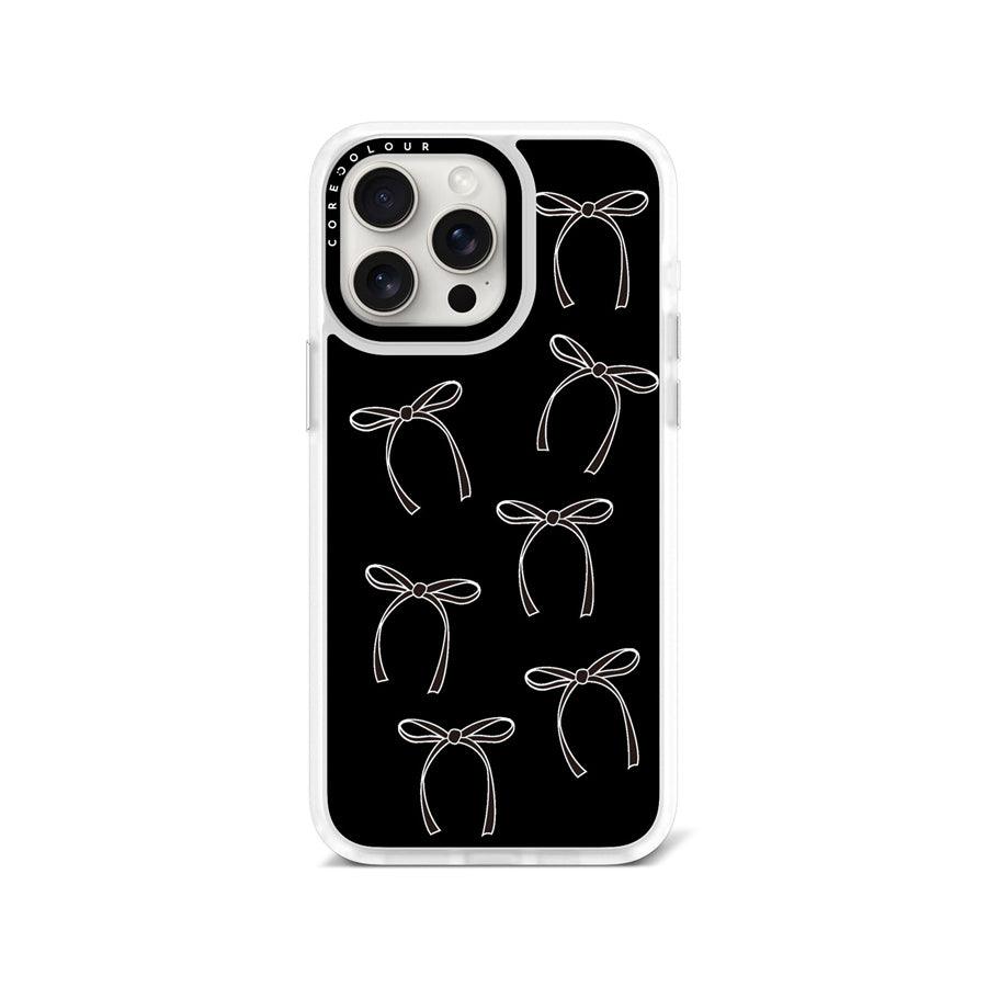 iPhone 15 Pro Max White Ribbon Minimal Line Phone Case - CORECOLOUR