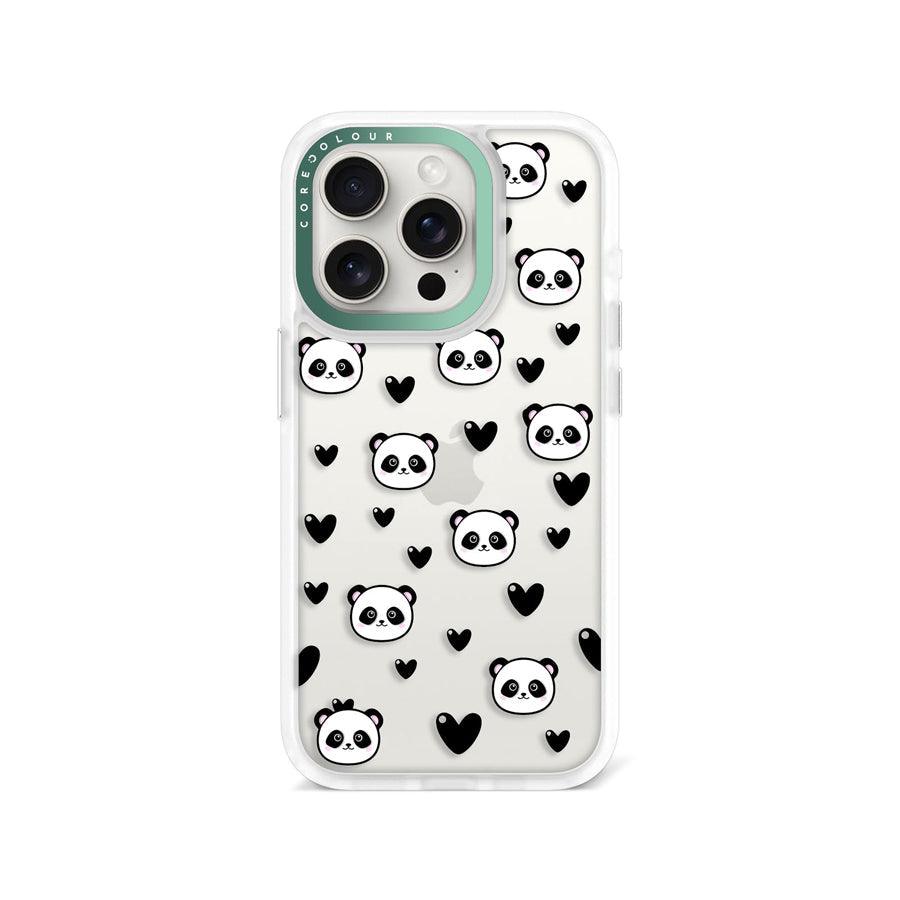 iPhone 15 Pro Panda Heart Phone Case - CORECOLOUR