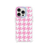 iPhone 15 Pro Pink Houndstooth Phone Case - CORECOLOUR