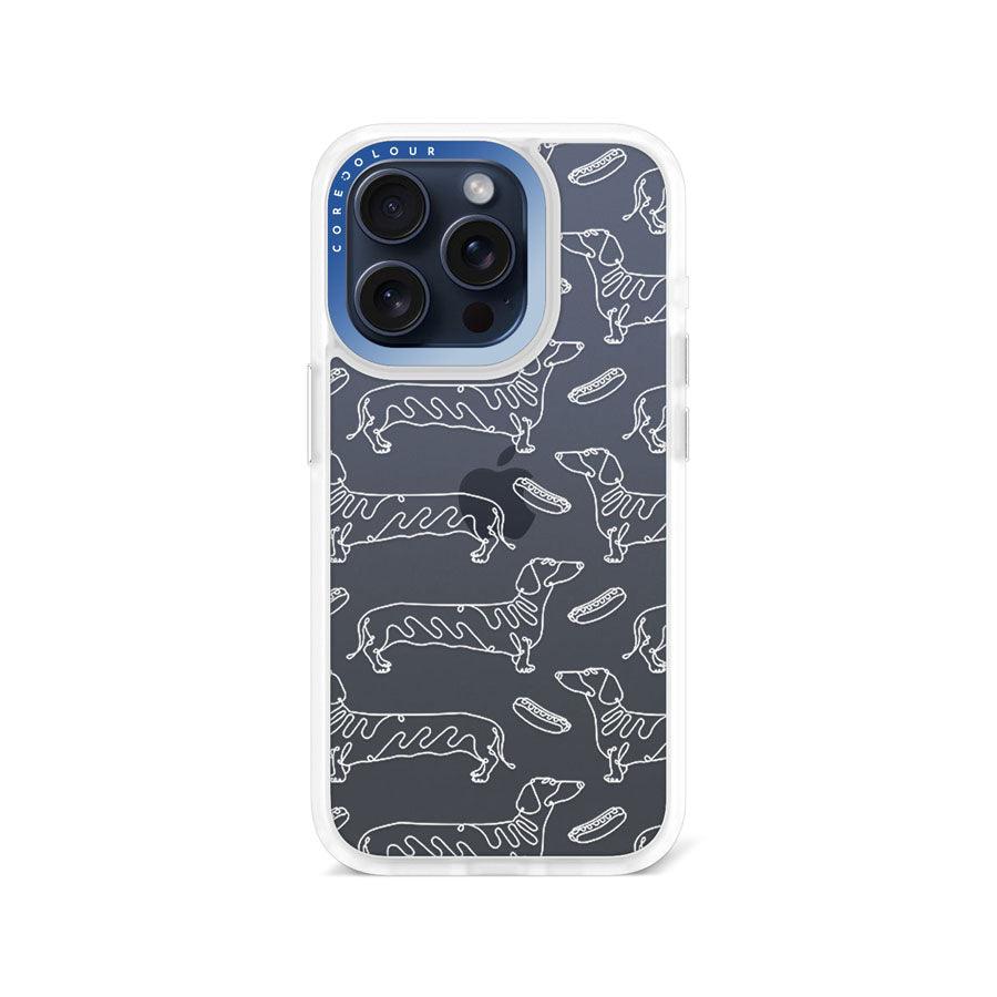 iPhone 15 Pro Sausage Dog Minimal Line Phone Case - CORECOLOUR