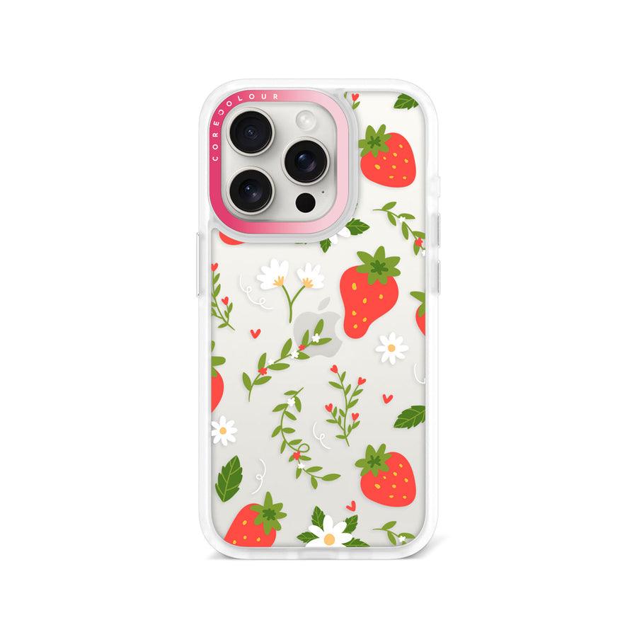 iPhone 15 Pro Strawberry Flower Phone Case - CORECOLOUR