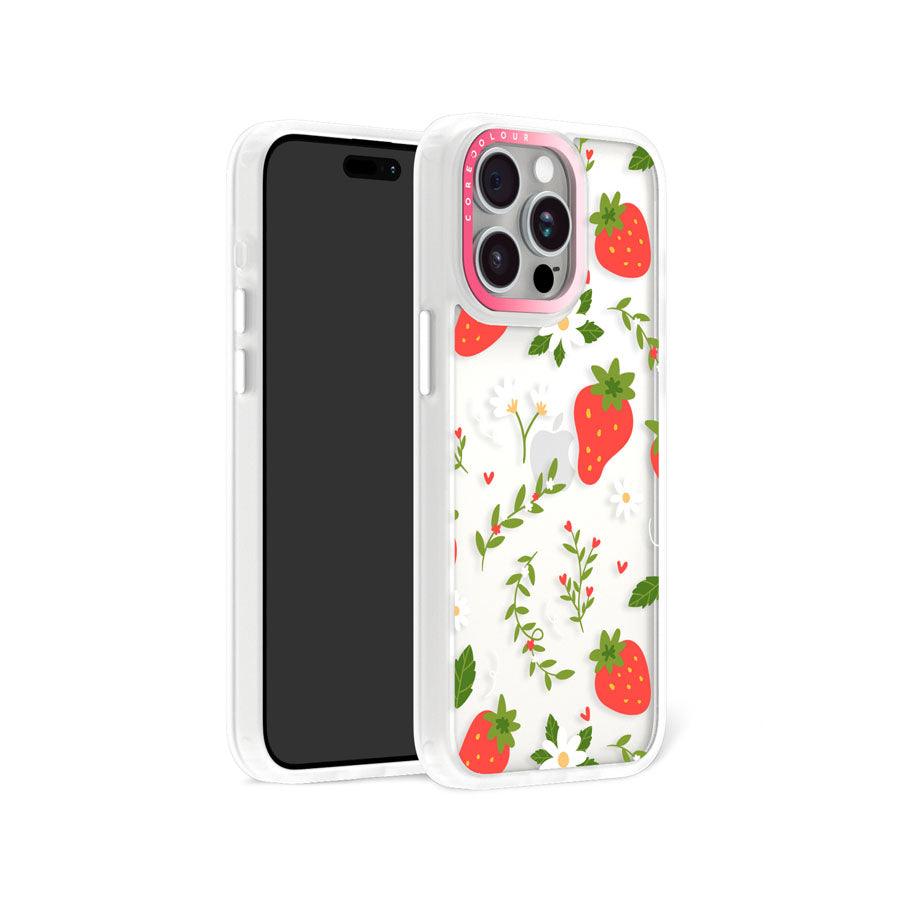 iPhone 15 Pro Strawberry Flower Phone Case - CORECOLOUR