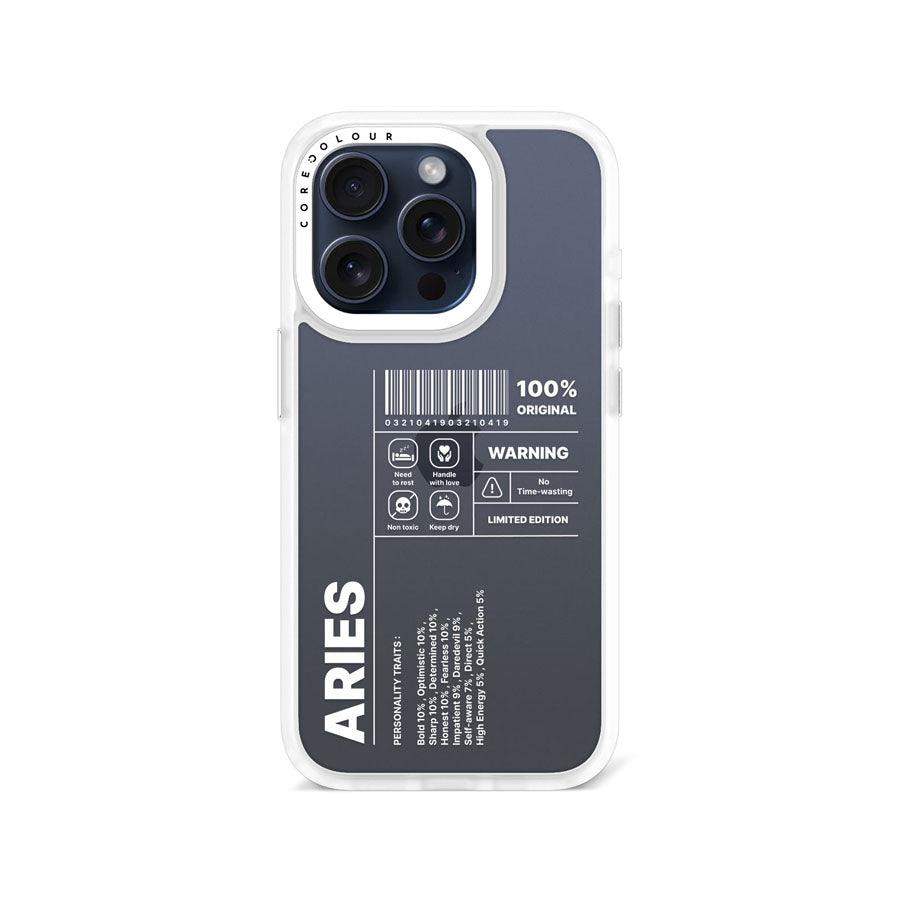 iPhone 15 Pro Warning Aries Phone Case - CORECOLOUR