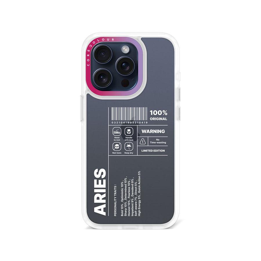 iPhone 15 Pro Warning Aries Phone Case - CORECOLOUR