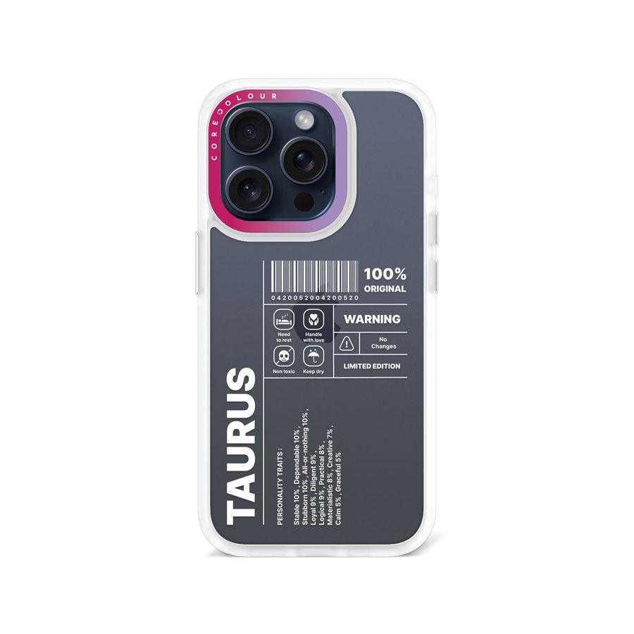 iPhone 15 Pro Warning Taurus Phone Case - CORECOLOUR