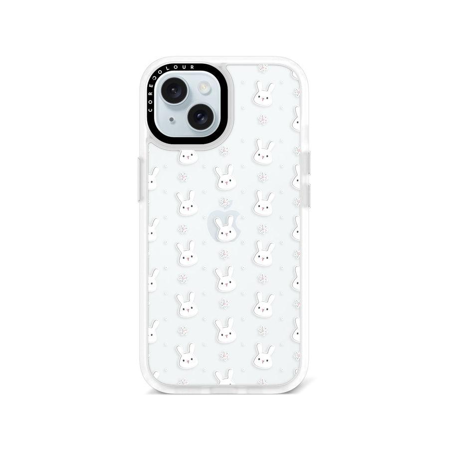 iPhone 15 Rabbit and Flower Phone Case - CORECOLOUR