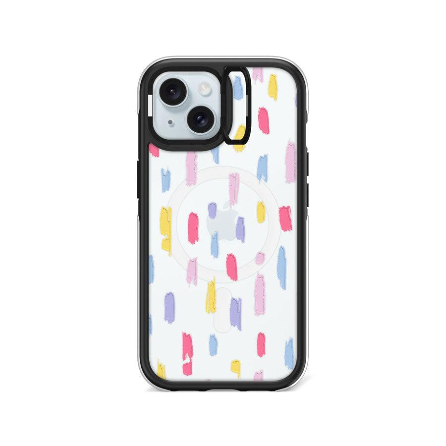 iPhone 15 Rainy Pastel Ring Kickstand Case MagSafe Compatible - CORECOLOUR