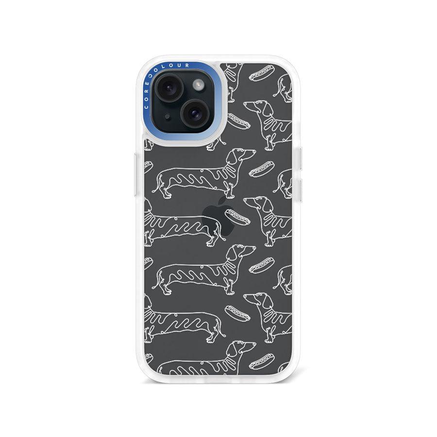 iPhone 15 Sausage Dog Minimal Line Phone Case - CORECOLOUR