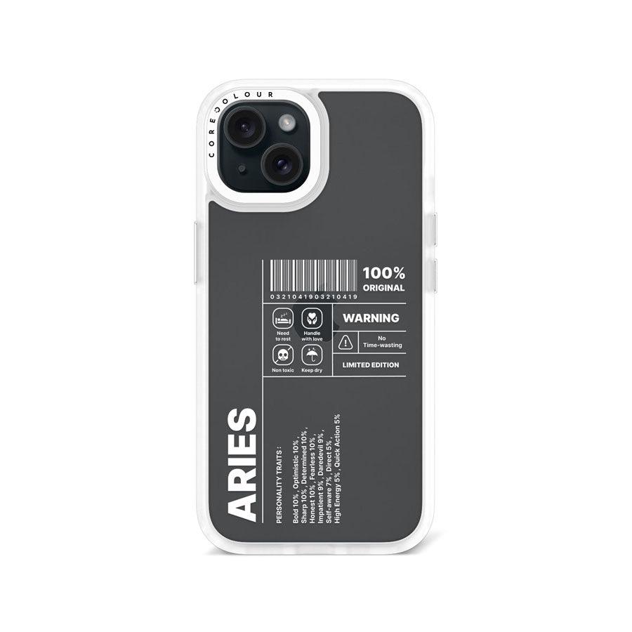 iPhone 15 Warning Aries Phone Case - CORECOLOUR