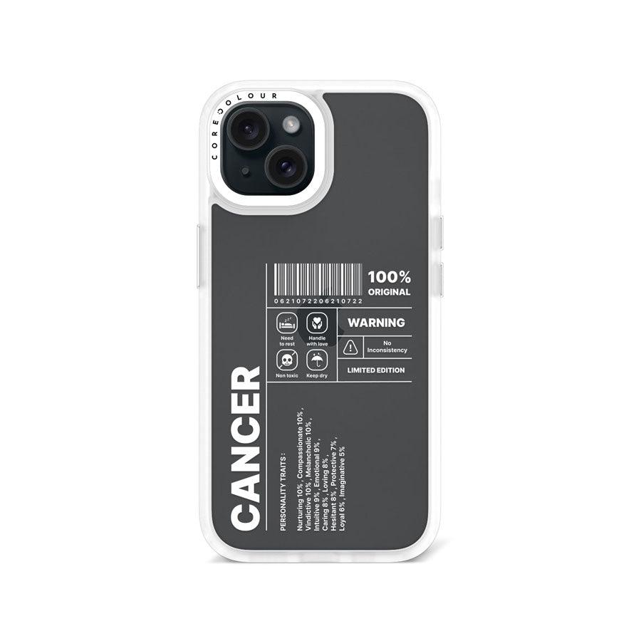 iPhone 15 Warning Cancer Phone Case - CORECOLOUR