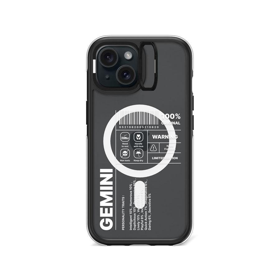 iPhone 15 Warning Gemini Ring Kickstand Case MagSafe Compatible - CORECOLOUR