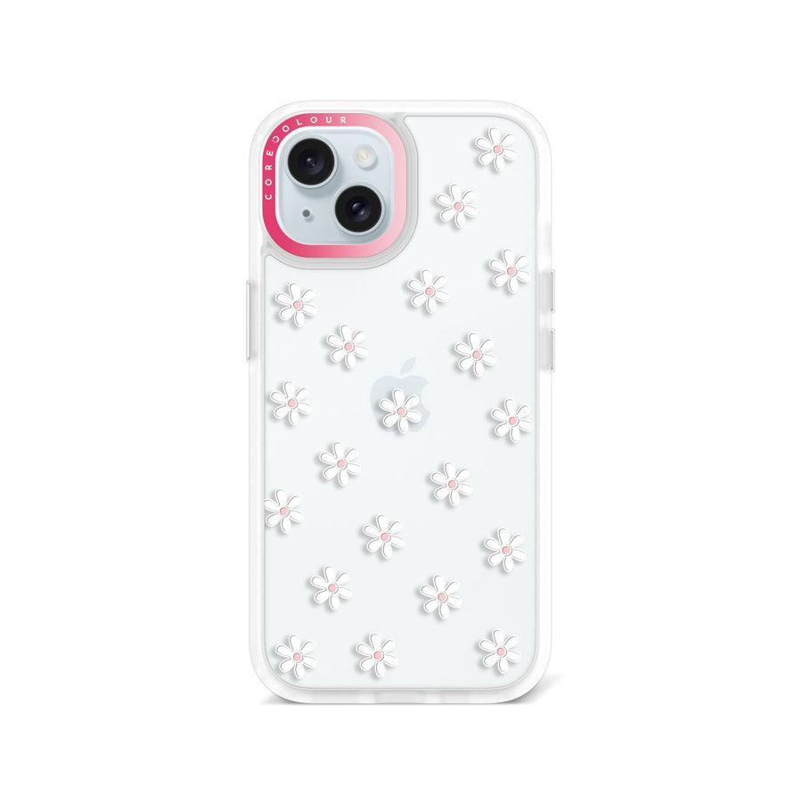 iPhone 15 White Flower Mini Phone Case - CORECOLOUR