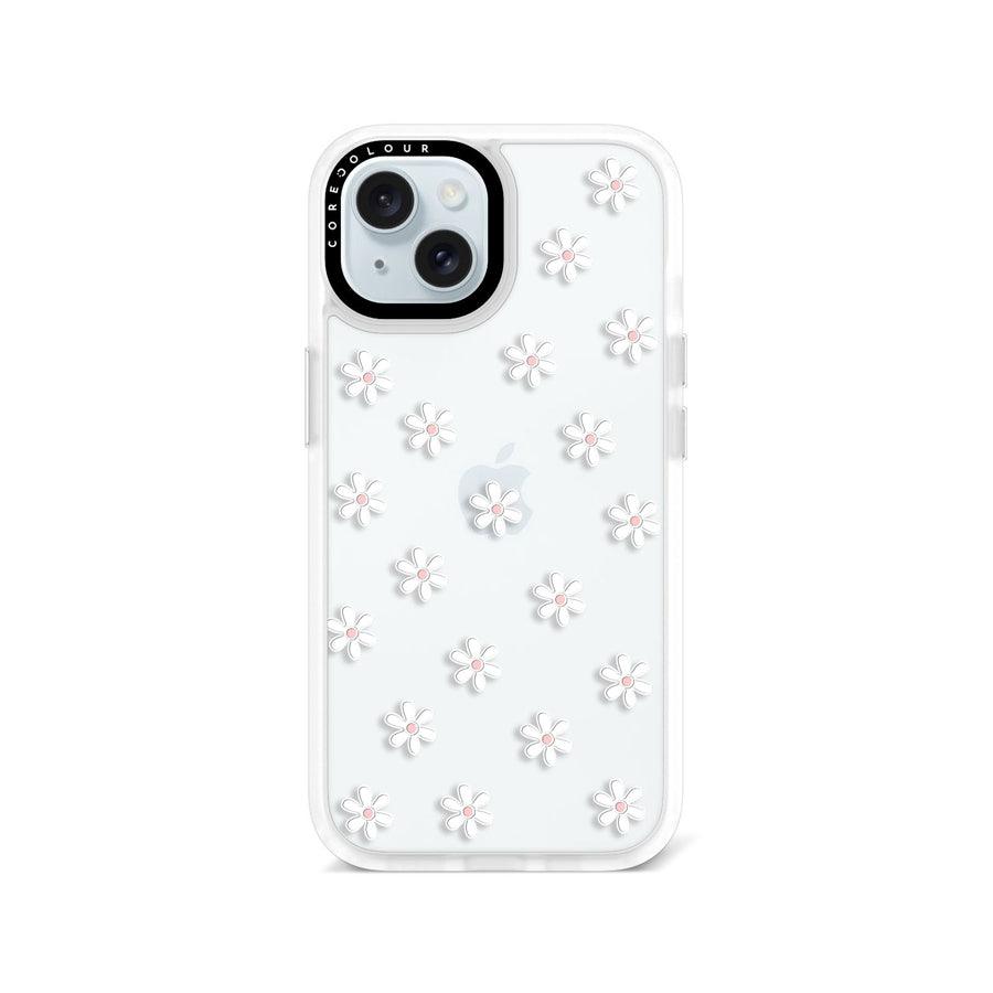 iPhone 15 White Flower Mini Phone Case - CORECOLOUR