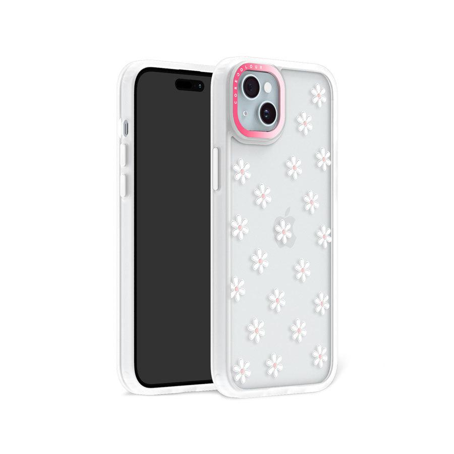 iPhone 15 White Flower Mini Phone Case - CORECOLOUR