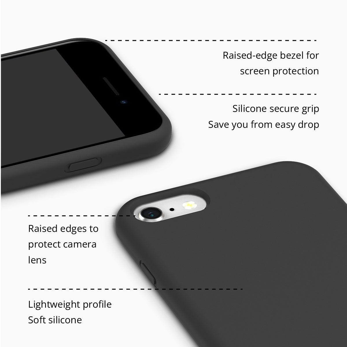 iPhone 7 Dark Darcy Silicone Phone Case - CORECOLOUR