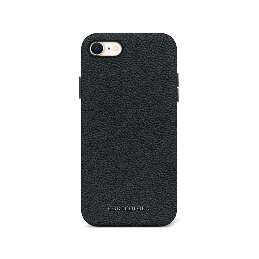 iPhone SE 2022 Black Premium Leather Phone Case - CORECOLOUR