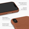 iPhone X Brown Premium Leather Phone Case - CORECOLOUR