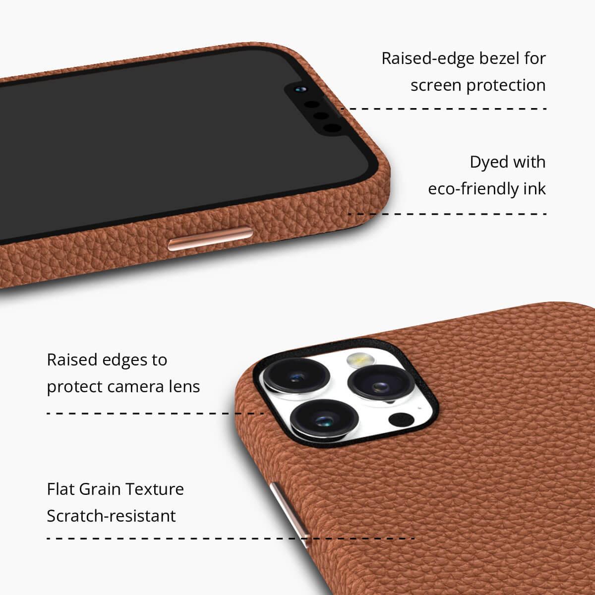 iPhone XR Brown Premium Leather Phone Case - CORECOLOUR