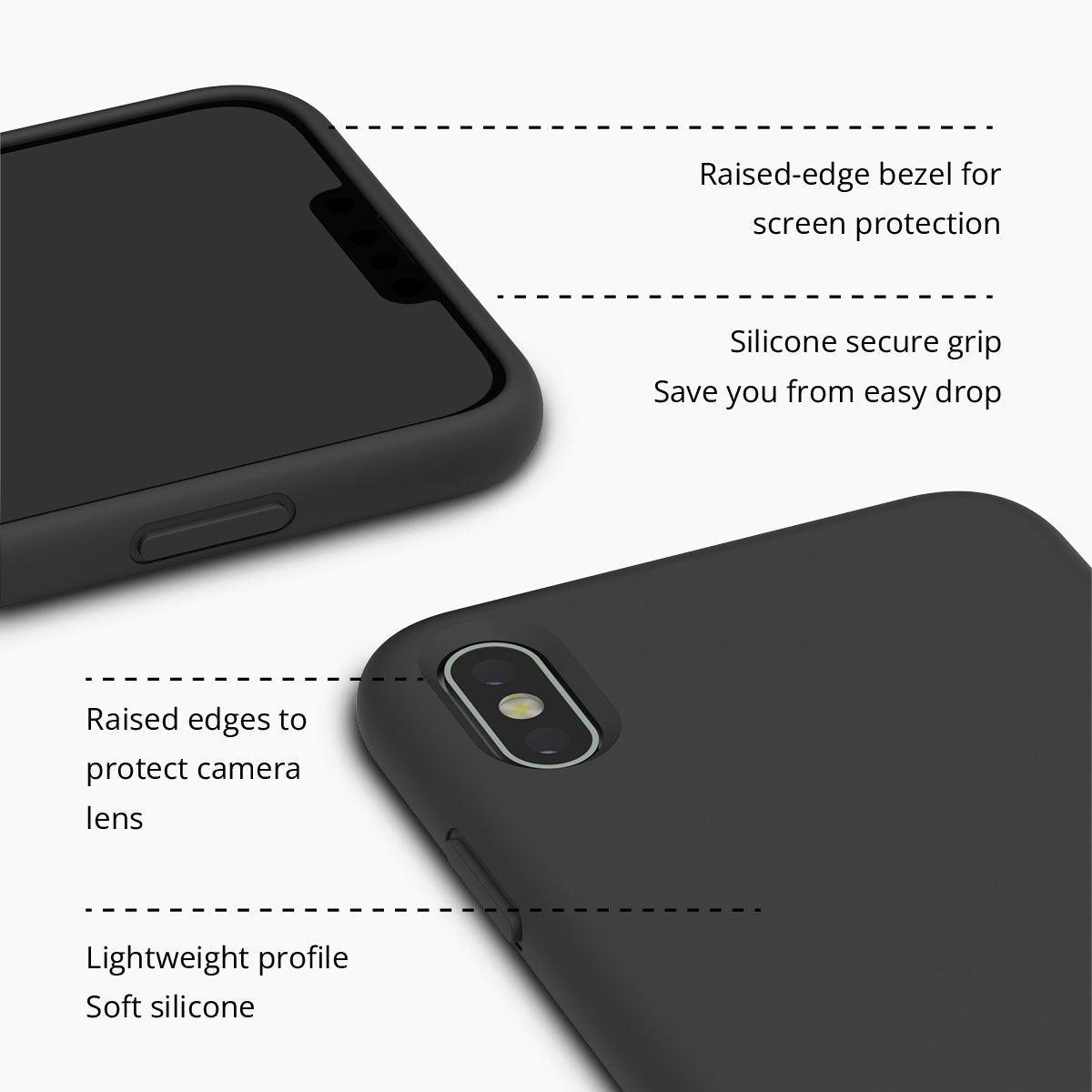 iPhone XS Dark Darcy Silicone Phone Case - CORECOLOUR