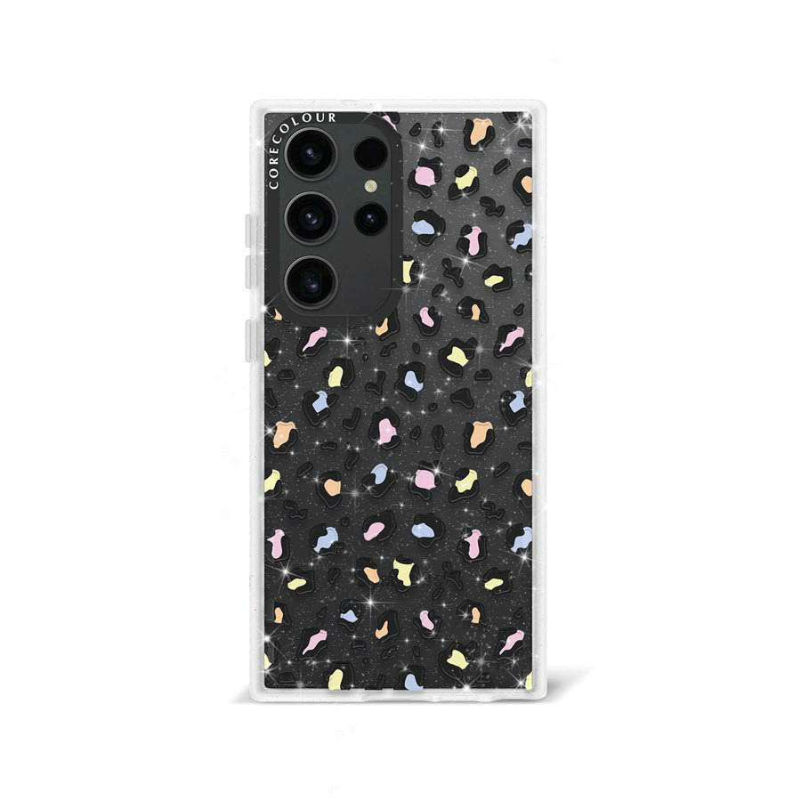 Samsung Galaxy S23 Ultra Colourful Leopard Glitter Phone Case - CORECOLOUR