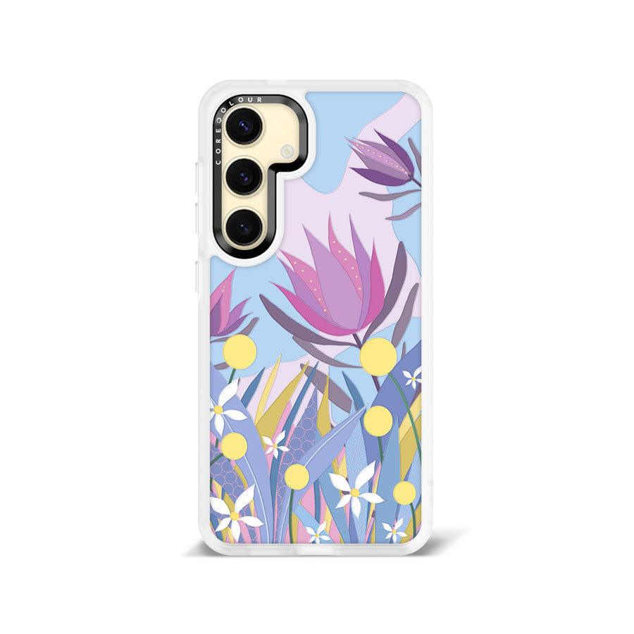 Samsung Galaxy S24 Blooming Ground Purple Clear Matte Printed Case. - CORECOLOUR