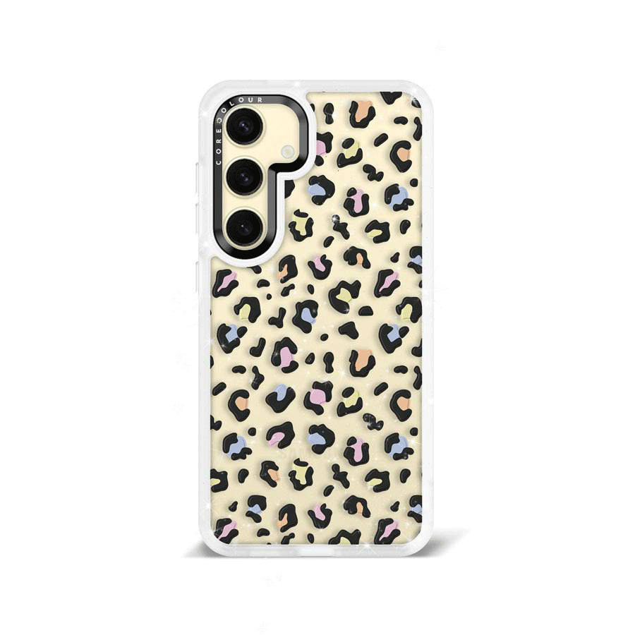 Samsung Galaxy S24 Colourful Leopard Glitter Phone Case - CORECOLOUR