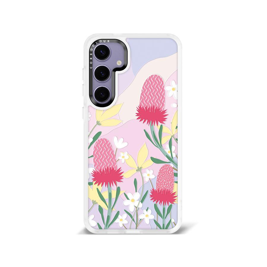 Samsung S24+ Blooming Ground Pink Clear Matte Printed Case - CORECOLOUR